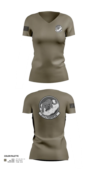 Womens Short Sleeve Vneck Shirt, 377 Fighter Generation Squadron, , Teamtime, Team time, sublimation, custom sports apparel, team uniforms, spirit wear, spiritwear, sports uniforms, custom shirts, team store, custom team store, fundraiser sports, apparel fundraiser