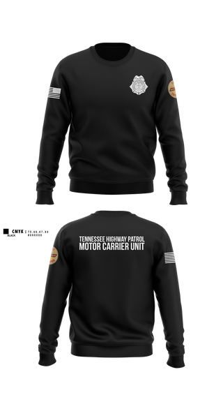 Crew Neck Sweatshirt, THP motor carrier unit, Police, Teamtime, Team time, sublimation, custom sports apparel, team uniforms, spirit wear, spiritwear, sports uniforms, custom shirts, team store, custom team store, fundraiser sports, apparel fundraiser