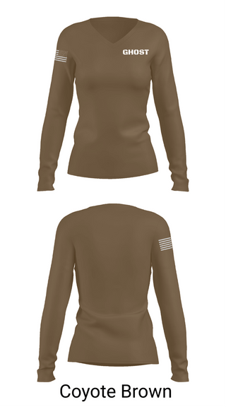 Womens Long Sleeve Vneck Shirt, , Army, Teamtime, Team time, sublimation, custom sports apparel, team uniforms, spirit wear, spiritwear, sports uniforms, custom shirts, team store, custom team store, fundraiser sports, apparel fundraiser