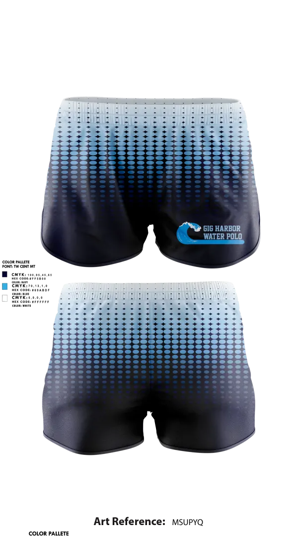 Womens Shorts, Gig Harbor Water Polo, Water Polo, Teamtime, Team time, sublimation, custom sports apparel, team uniforms, spirit wear, spiritwear, sports uniforms, custom shirts, team store, custom team store, fundraiser sports, apparel fundraiser