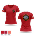 Barton Vol. Fire Dept. Women's Short Sleeve V-neck Shirt - 1