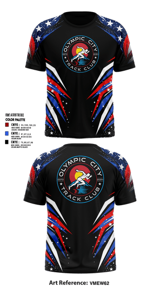 Short Sleeve Rash Guard Shirt, Olympic City Track Club, Track & Field, Teamtime, Team time, sublimation, custom sports apparel, team uniforms, spirit wear, spiritwear, sports uniforms, custom shirts, team store, custom team store, fundraiser sports, apparel fundraiser