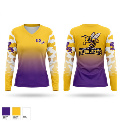 Denham Springs Women's Long Sleeve V-neck Shirt - 1