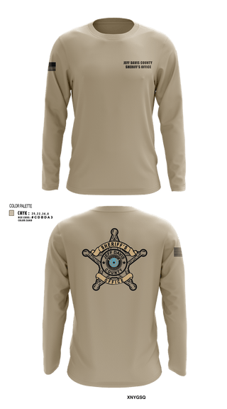 Long Sleeve Performance Shirt, Jeff Davis County Sheriff’s Office, Police, Teamtime, Team time, sublimation, custom sports apparel, team uniforms, spirit wear, spiritwear, sports uniforms, custom shirts, team store, custom team store, fundraiser sports, apparel fundraiser