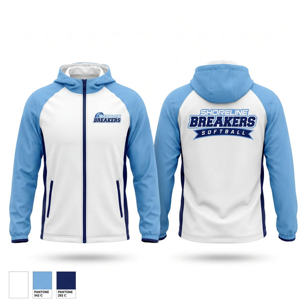 Windbreaker, Shoreline Breakers 12u Royal, Softball, Teamtime, Team time, sublimation, custom sports apparel, team uniforms, spirit wear, spiritwear, sports uniforms, custom shirts, team store, custom team store, fundraiser sports, apparel fundraiser
