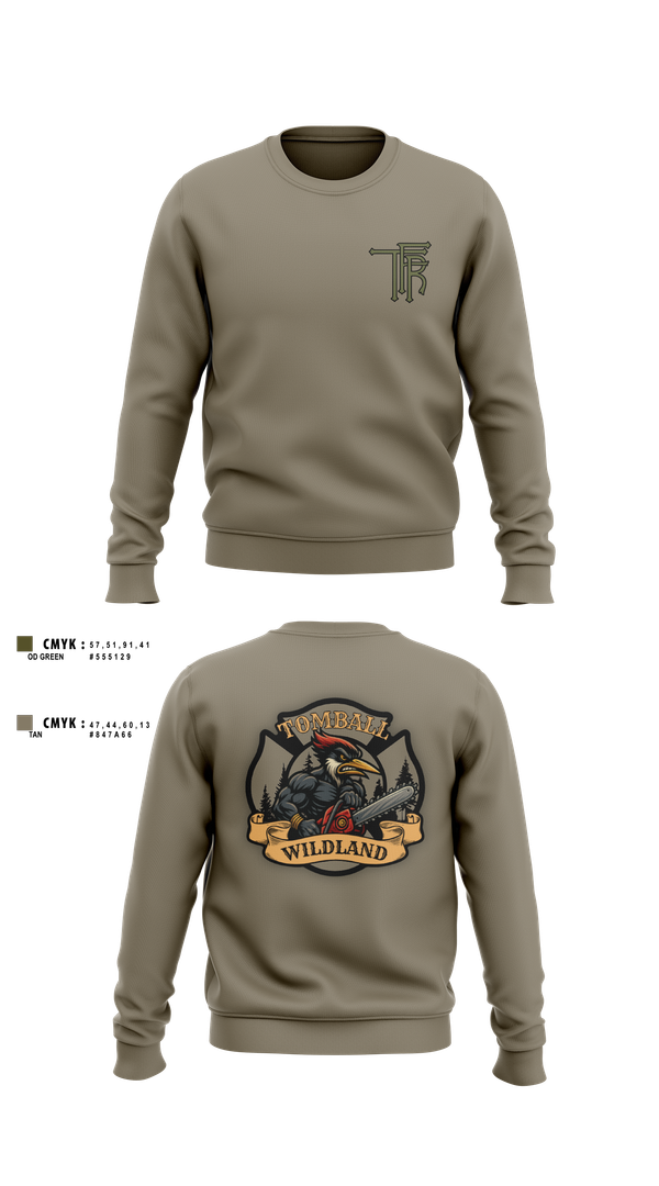 Crew Neck Sweatshirt, Tomball Wildland, , Teamtime, Team time, sublimation, custom sports apparel, team uniforms, spirit wear, spiritwear, sports uniforms, custom shirts, team store, custom team store, fundraiser sports, apparel fundraiser