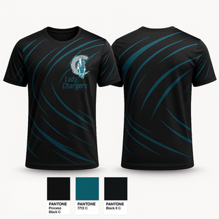 Short Sleeve Performance Shirt, Lady Chargers, Women's Basketball, Teamtime, Team time, sublimation, custom sports apparel, team uniforms, spirit wear, spiritwear, sports uniforms, custom shirts, team store, custom team store, fundraiser sports, apparel fundraiser