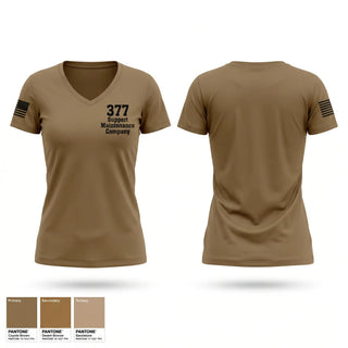 Womens Short Sleeve Vneck Shirt, 377 Support Maintenance Company, Army, Teamtime, Team time, sublimation, custom sports apparel, team uniforms, spirit wear, spiritwear, sports uniforms, custom shirts, team store, custom team store, fundraiser sports, apparel fundraiser