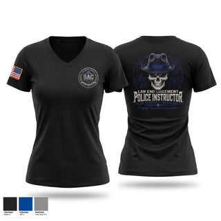 Womens Short Sleeve Vneck Shirt, SAC Police Instructor, Police, Teamtime, Team time, sublimation, custom sports apparel, team uniforms, spirit wear, spiritwear, sports uniforms, custom shirts, team store, custom team store, fundraiser sports, apparel fundraiser