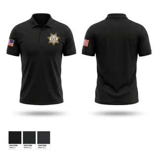 Short Sleeve Performance Polo, Gary Job Corps, Police, Teamtime, Team time, sublimation, custom sports apparel, team uniforms, spirit wear, spiritwear, sports uniforms, custom shirts, team store, custom team store, fundraiser sports, apparel fundraiser