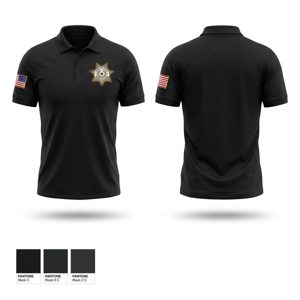 Short Sleeve Performance Polo, Gary Job Corps, Police, Teamtime, Team time, sublimation, custom sports apparel, team uniforms, spirit wear, spiritwear, sports uniforms, custom shirts, team store, custom team store, fundraiser sports, apparel fundraiser