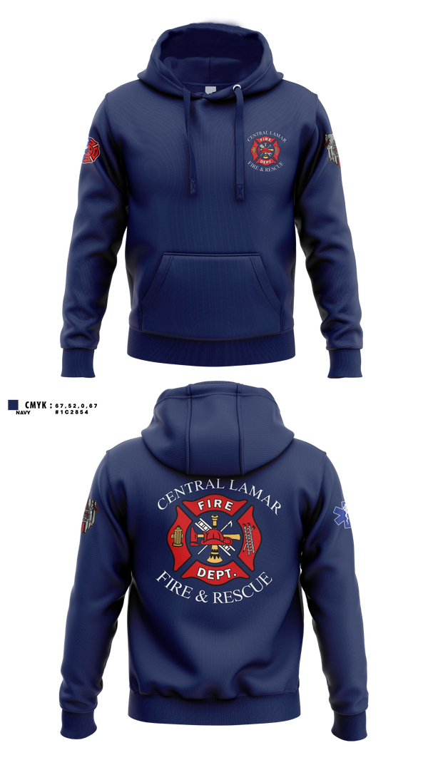 Hoodie, Central Lamar Fire & Rescue, Fire Department, Teamtime, Team time, sublimation, custom sports apparel, team uniforms, spirit wear, spiritwear, sports uniforms, custom shirts, team store, custom team store, fundraiser sports, apparel fundraiser