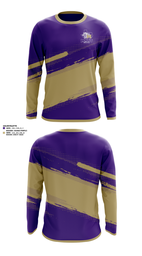 Long Sleeve Performance Shirt, Mart High School Cheer, Cheer, Teamtime, Team time, sublimation, custom sports apparel, team uniforms, spirit wear, spiritwear, sports uniforms, custom shirts, team store, custom team store, fundraiser sports, apparel fundraiser