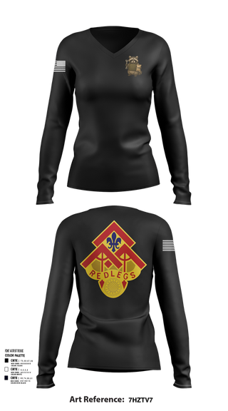Womens Long Sleeve Vneck Shirt, 130th FAB, Army, Teamtime, Team time, sublimation, custom sports apparel, team uniforms, spirit wear, spiritwear, sports uniforms, custom shirts, team store, custom team store, fundraiser sports, apparel fundraiser