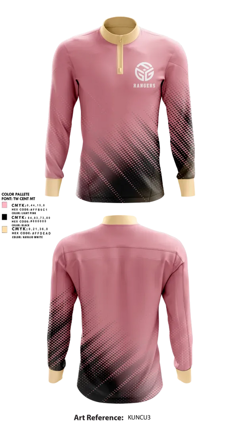 Quarter Zip Jacket, Rangers, Women's Soccer, Teamtime, Team time, sublimation, custom sports apparel, team uniforms, spirit wear, spiritwear, sports uniforms, custom shirts, team store, custom team store, fundraiser sports, apparel fundraiser