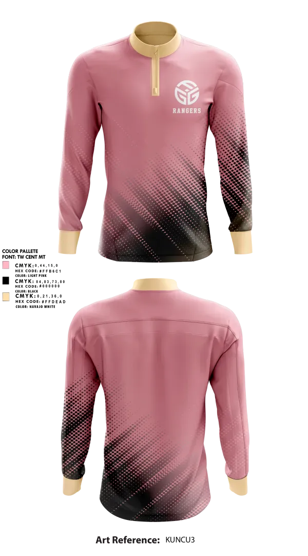 Quarter Zip Jacket, Rangers, Women's Soccer, Teamtime, Team time, sublimation, custom sports apparel, team uniforms, spirit wear, spiritwear, sports uniforms, custom shirts, team store, custom team store, fundraiser sports, apparel fundraiser