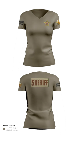 Womens Short Sleeve Vneck Shirt, Hudspeth county sheriff office, , Teamtime, Team time, sublimation, custom sports apparel, team uniforms, spirit wear, spiritwear, sports uniforms, custom shirts, team store, custom team store, fundraiser sports, apparel fundraiser
