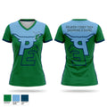 Peabody Veterans Memorial High School Swimming Women's Short Sleeve V-neck Shirt - 1