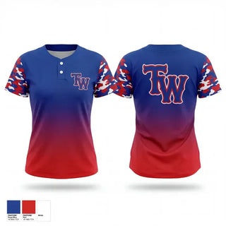Two Button Softball Jersey, W.I.T., Softball, Teamtime, Team time, sublimation, custom sports apparel, team uniforms, spirit wear, spiritwear, sports uniforms, custom shirts, team store, custom team store, fundraiser sports, apparel fundraiser