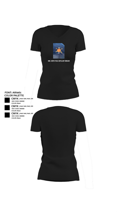HHB, 428th Field Artillery Brigade 81466610 Women's Short Sleeve V-neck Shirt - 24