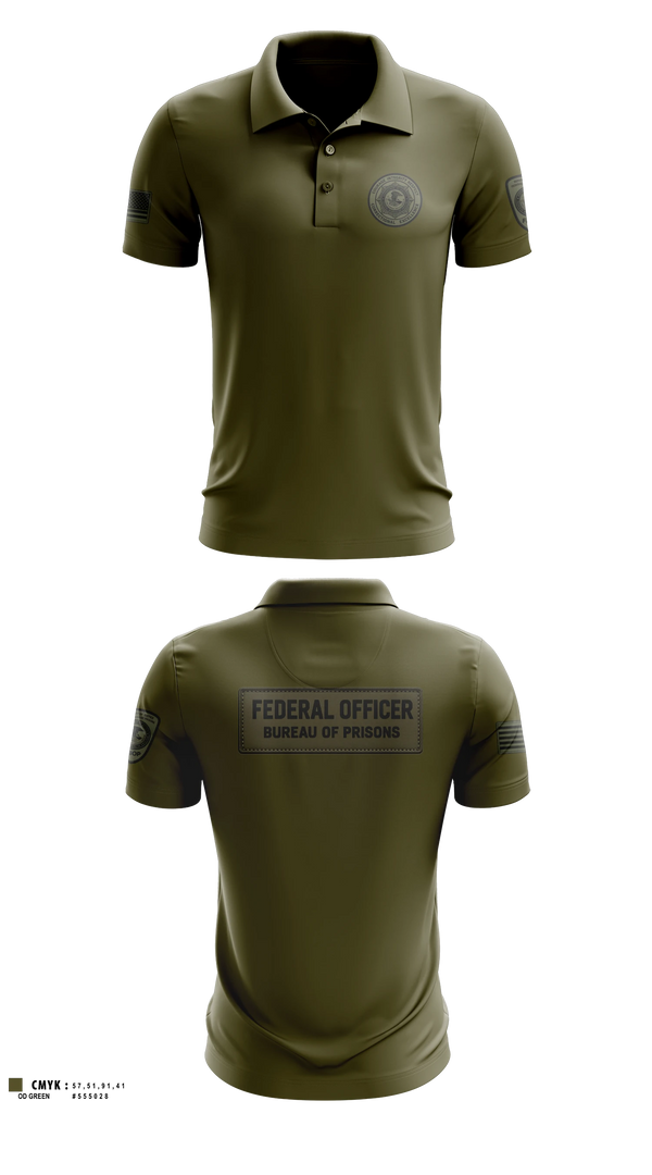 Short Sleeve Performance Polo, Federal bureau of prions, Police, Teamtime, Team time, sublimation, custom sports apparel, team uniforms, spirit wear, spiritwear, sports uniforms, custom shirts, team store, custom team store, fundraiser sports, apparel fundraiser