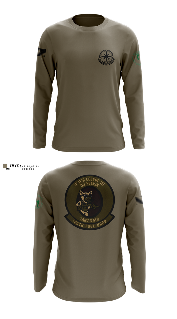 Long Sleeve Performance Shirt, 106 Fuels Shop, National Guard, Teamtime, Team time, sublimation, custom sports apparel, team uniforms, spirit wear, spiritwear, sports uniforms, custom shirts, team store, custom team store, fundraiser sports, apparel fundraiser