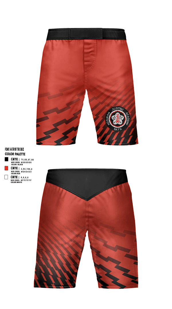 Fight Shorts, Kojukan JuJitsu, Wrestling, Teamtime, Team time, sublimation, custom sports apparel, team uniforms, spirit wear, spiritwear, sports uniforms, custom shirts, team store, custom team store, fundraiser sports, apparel fundraiser