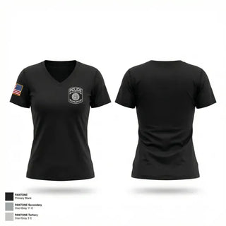 Womens Short Sleeve Vneck Shirt, Conyers police K9 unit, Police, Teamtime, Team time, sublimation, custom sports apparel, team uniforms, spirit wear, spiritwear, sports uniforms, custom shirts, team store, custom team store, fundraiser sports, apparel fundraiser