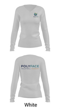 PolyFace Volleyball Academy 35674273 Women's Long Sleeve V-neck Shirt - 11