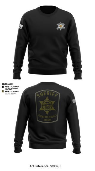 Crew Neck Sweatshirt, Crawford county investigations bureau, Police, Teamtime, Team time, sublimation, custom sports apparel, team uniforms, spirit wear, spiritwear, sports uniforms, custom shirts, team store, custom team store, fundraiser sports, apparel fundraiser