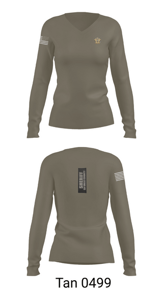 Womens Long Sleeve Vneck Shirt, La Salle county sheriff’s office, Police, Teamtime, Team time, sublimation, custom sports apparel, team uniforms, spirit wear, spiritwear, sports uniforms, custom shirts, team store, custom team store, fundraiser sports, apparel fundraiser