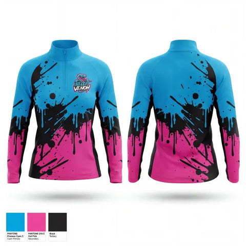 Quarter Zip Jacket, Beloit Venom, Softball, Teamtime, Team time, sublimation, custom sports apparel, team uniforms, spirit wear, spiritwear, sports uniforms, custom shirts, team store, custom team store, fundraiser sports, apparel fundraiser