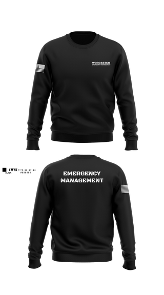 Crew Neck Sweatshirt, Worcester Emergency Management, Fire Department, Teamtime, Team time, sublimation, custom sports apparel, team uniforms, spirit wear, spiritwear, sports uniforms, custom shirts, team store, custom team store, fundraiser sports, apparel fundraiser