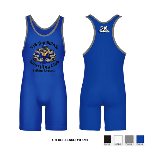 Wrestling Singlet, 518 Annihilate Wrestling Club, Wrestling, Teamtime, Team time, sublimation, custom sports apparel, team uniforms, spirit wear, spiritwear, sports uniforms, custom shirts, team store, custom team store, fundraiser sports, apparel fundraiser