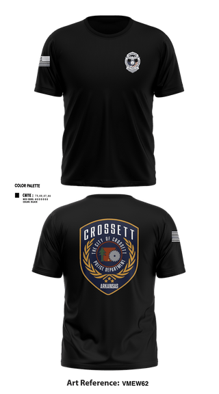 Short Sleeve Performance Shirt, Crossett Police Department, Police, Teamtime, Team time, sublimation, custom sports apparel, team uniforms, spirit wear, spiritwear, sports uniforms, custom shirts, team store, custom team store, fundraiser sports, apparel fundraiser