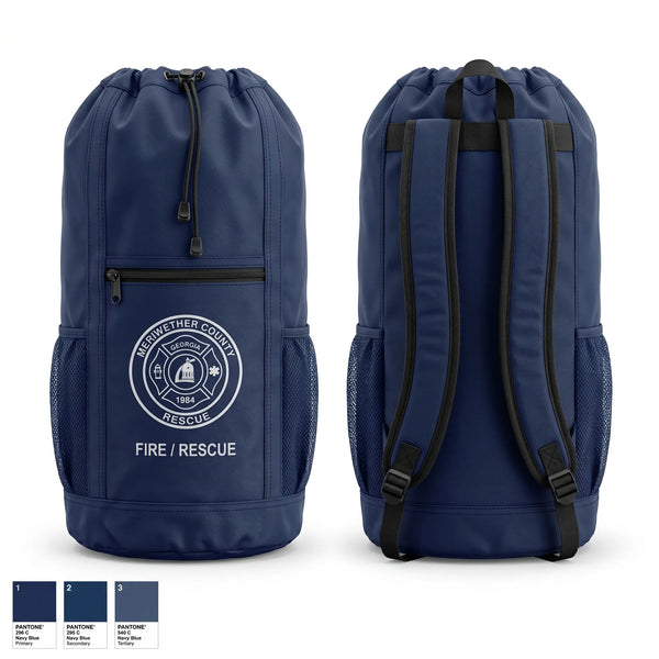 Gear Bag, Meriwether county fire rescue, Fire Department, Teamtime, Team time, sublimation, custom sports apparel, team uniforms, spirit wear, spiritwear, sports uniforms, custom shirts, team store, custom team store, fundraiser sports, apparel fundraiser