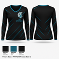 Lady Chargers 79726447 Women's Long Sleeve V-neck Shirt - 2
