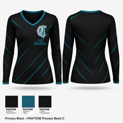 Lady Chargers 79726447 Women's Long Sleeve V-neck Shirt - 2