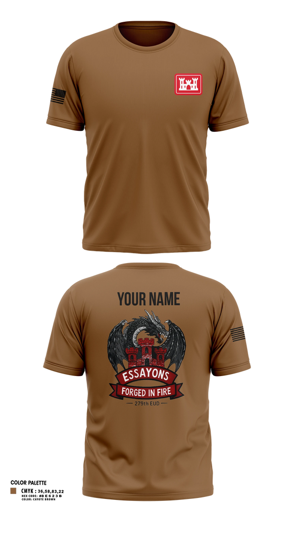 Short Sleeve Performance Shirt, 279 EN DET, Army, Teamtime, Team time, sublimation, custom sports apparel, team uniforms, spirit wear, spiritwear, sports uniforms, custom shirts, team store, custom team store, fundraiser sports, apparel fundraiser