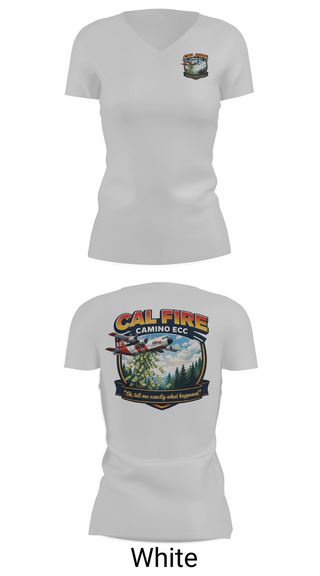 Womens Short Sleeve Vneck Shirt, CAMINO ECC, Fire Department, Teamtime, Team time, sublimation, custom sports apparel, team uniforms, spirit wear, spiritwear, sports uniforms, custom shirts, team store, custom team store, fundraiser sports, apparel fundraiser