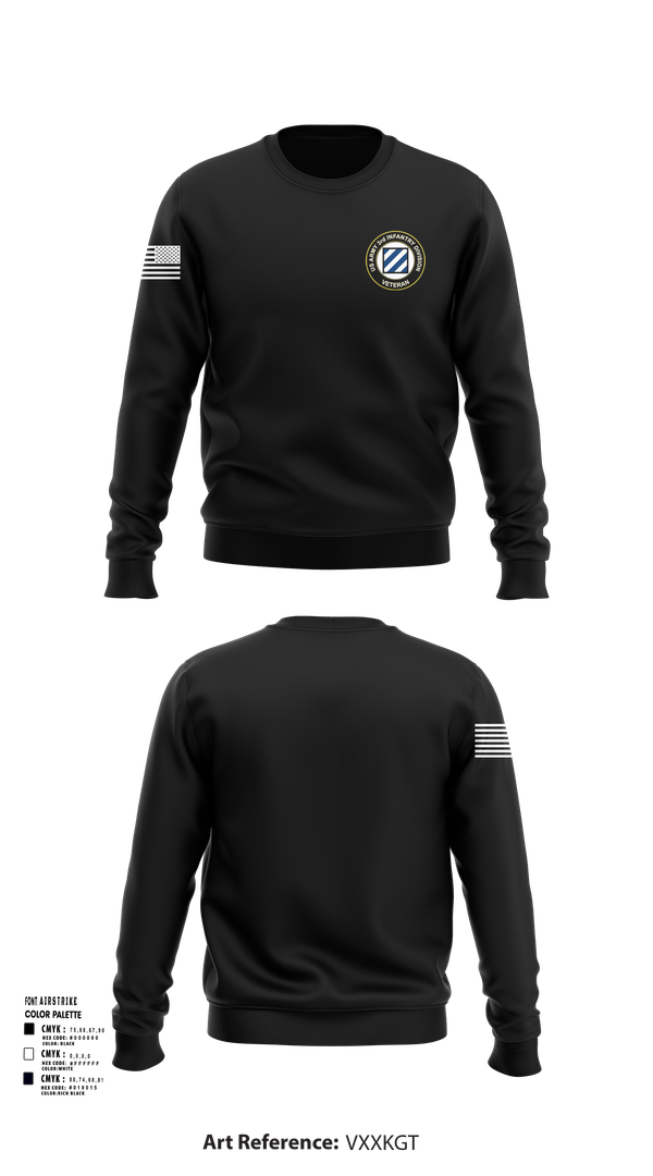 Crew Neck Sweatshirt, 3rd Infantry Division, , Teamtime, Team time, sublimation, custom sports apparel, team uniforms, spirit wear, spiritwear, sports uniforms, custom shirts, team store, custom team store, fundraiser sports, apparel fundraiser
