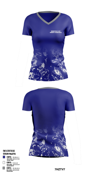 Womens Short Sleeve Vneck Shirt, Brookfield R-III High School Basketball, Women's Basketball, Teamtime, Team time, sublimation, custom sports apparel, team uniforms, spirit wear, spiritwear, sports uniforms, custom shirts, team store, custom team store, fundraiser sports, apparel fundraiser