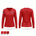 North Union TWP VFD Women's Long Sleeve V-neck Shirt - 1