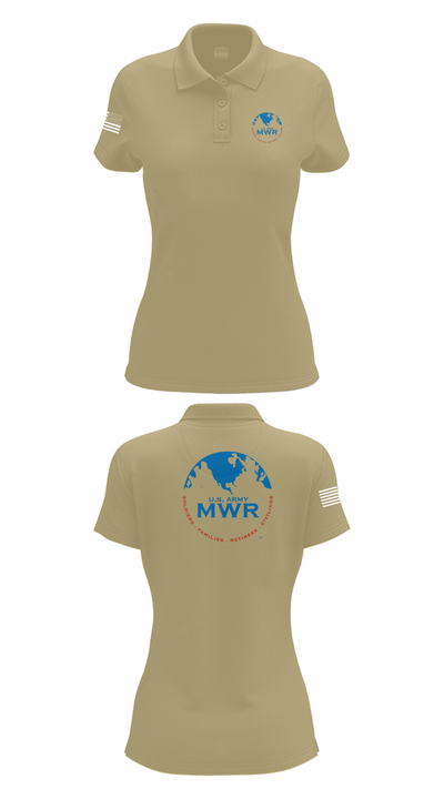 FAMILY AND MORALE, WELFARE AND RECREATION 29684136 Women's Short Sleeve Performance Polo  - 95