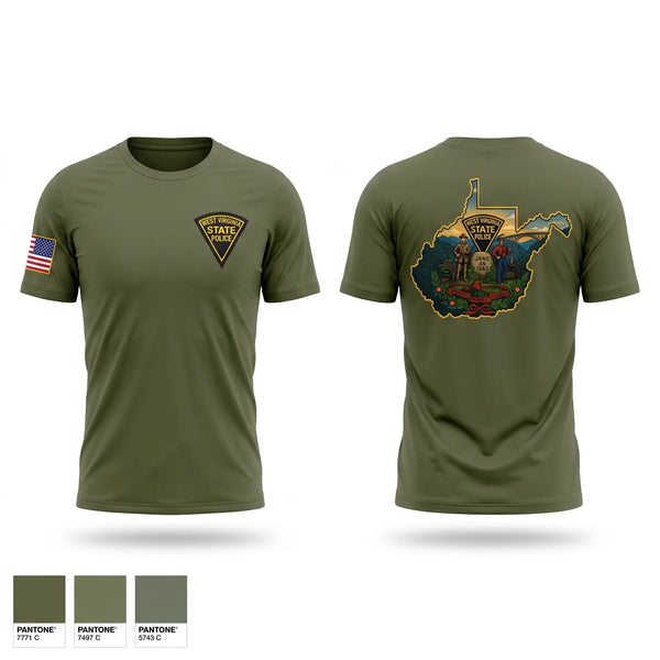Short Sleeve Performance Shirt, WEST VIRGINIA STATE POLICE, Police, Teamtime, Team time, sublimation, custom sports apparel, team uniforms, spirit wear, spiritwear, sports uniforms, custom shirts, team store, custom team store, fundraiser sports, apparel fundraiser