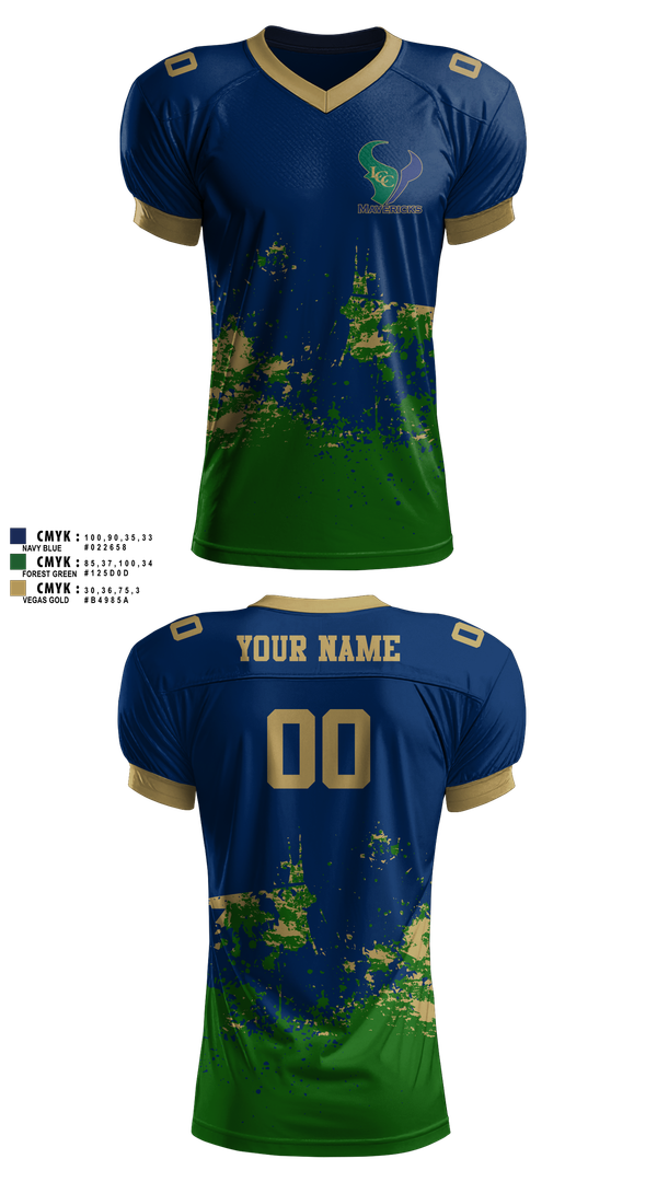 Football Jersey, La Costa Canyon Mavericks Football, , Teamtime, Team time, sublimation, custom sports apparel, team uniforms, spirit wear, spiritwear, sports uniforms, custom shirts, team store, custom team store, fundraiser sports, apparel fundraiser