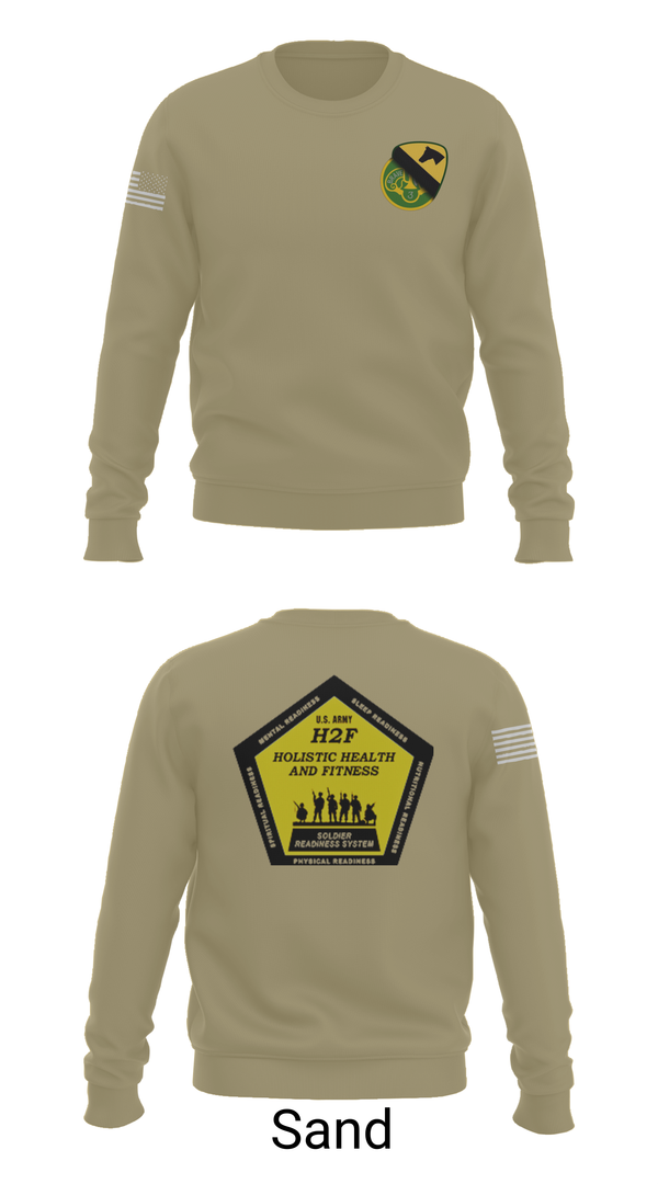 Crew Neck Sweatshirt, 1st Cav 3CR, , Teamtime, Team time, sublimation, custom sports apparel, team uniforms, spirit wear, spiritwear, sports uniforms, custom shirts, team store, custom team store, fundraiser sports, apparel fundraiser