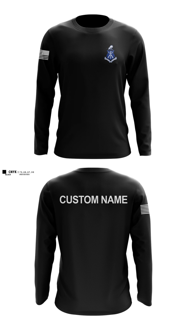 Long Sleeve Performance Shirt, Pershing Rifles, National Guard, Teamtime, Team time, sublimation, custom sports apparel, team uniforms, spirit wear, spiritwear, sports uniforms, custom shirts, team store, custom team store, fundraiser sports, apparel fundraiser