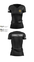 Whitman County Sheriff's Office Corrections 85641181 Women's Short Sleeve V-neck Shirt - 100