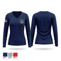 Town of Clinton Police Women's Long Sleeve V-neck Shirt - 1